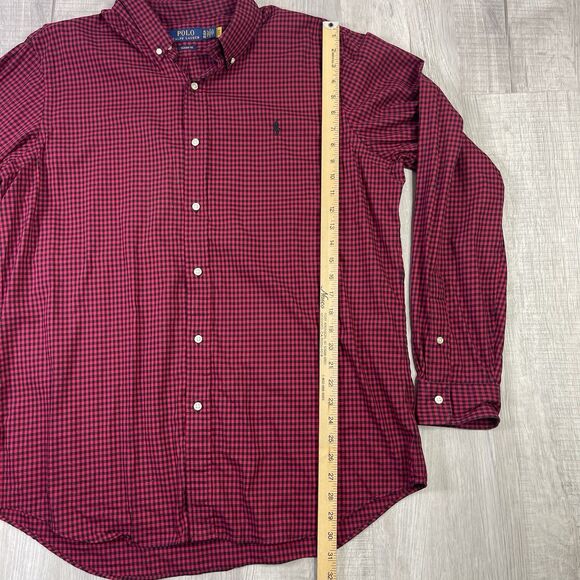 Polo Ralph Lauren Classic Fit Long Sleeve Button Down Shirt Size XL Plaid Red O - Picture 6 of 8